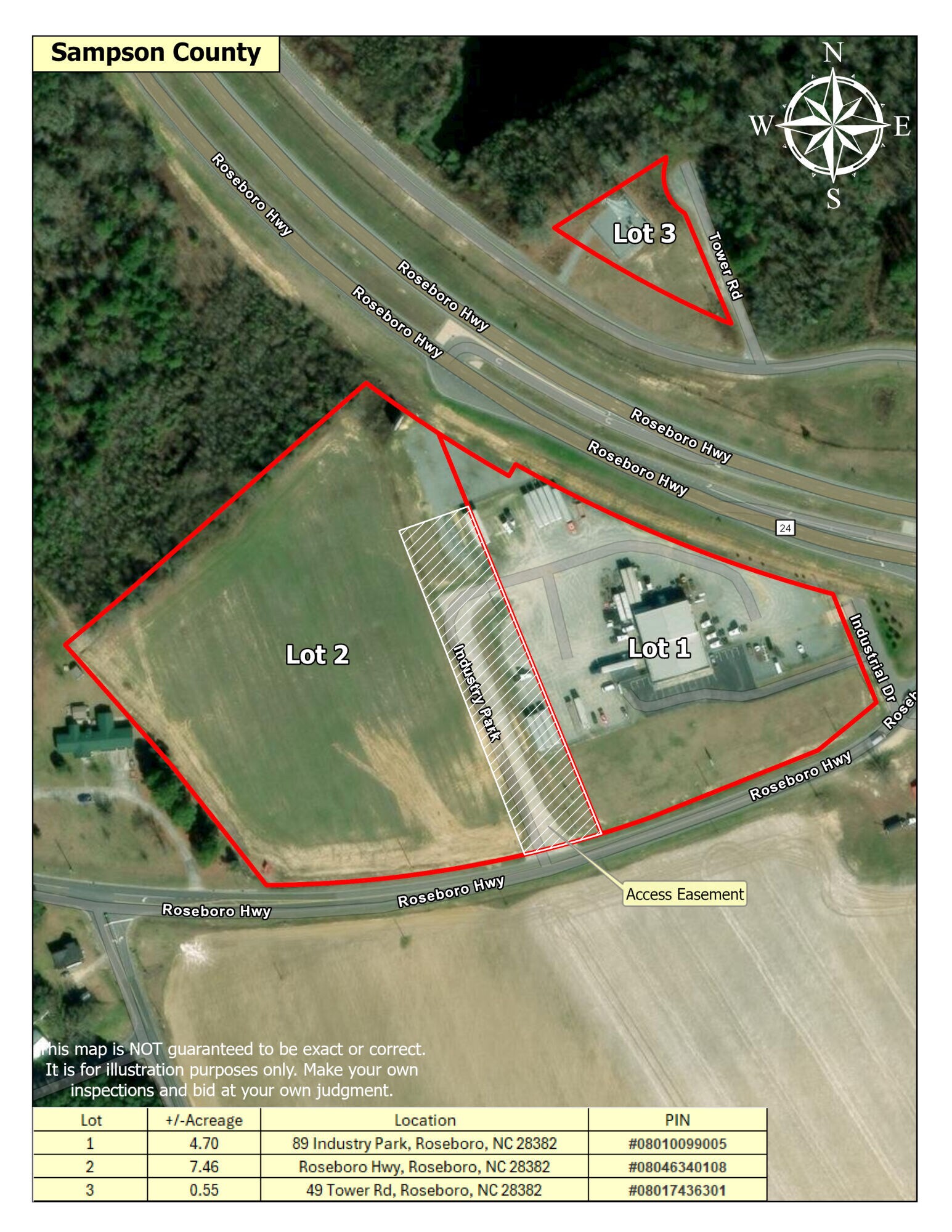 89 Industrial Park, Roseboro, NC for Sale