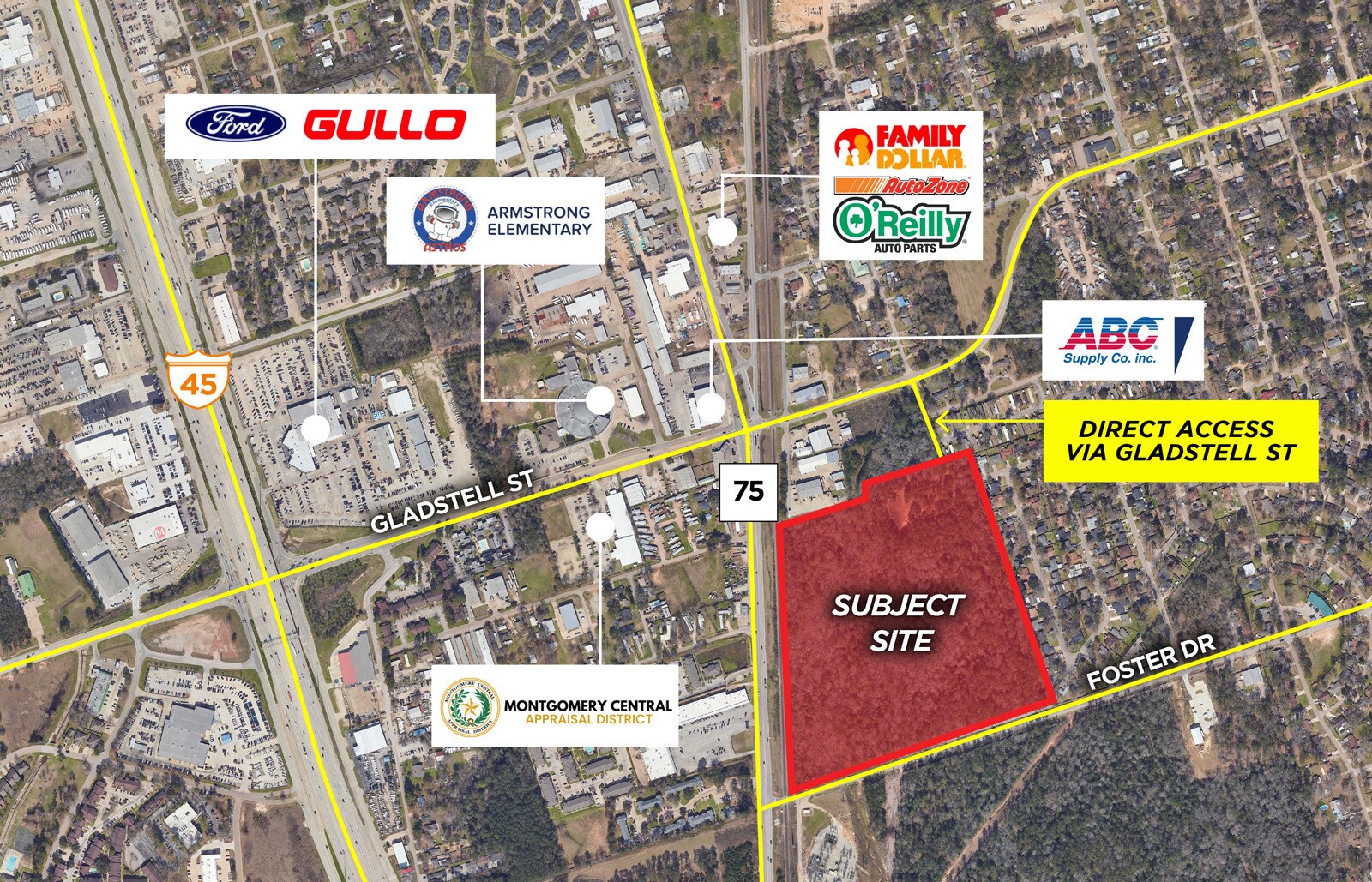 East Hwy 75 & Foster Drive, Conroe, TX for Sale