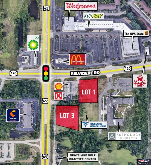 SEC Route 120 & US Highway 45, Grayslake, IL for Sale