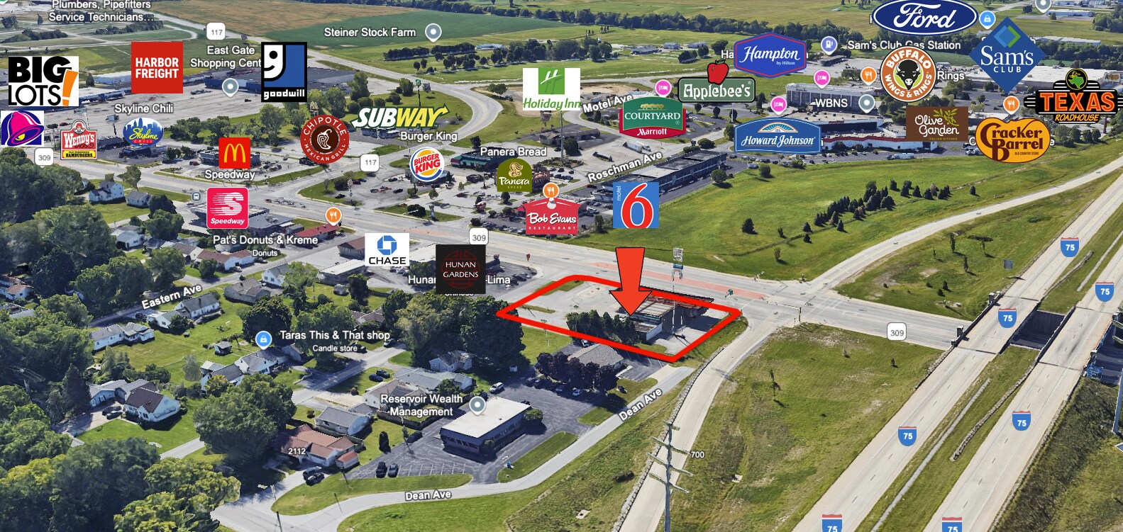 I 75 @ Harding Highway, Lima, OH for Rent