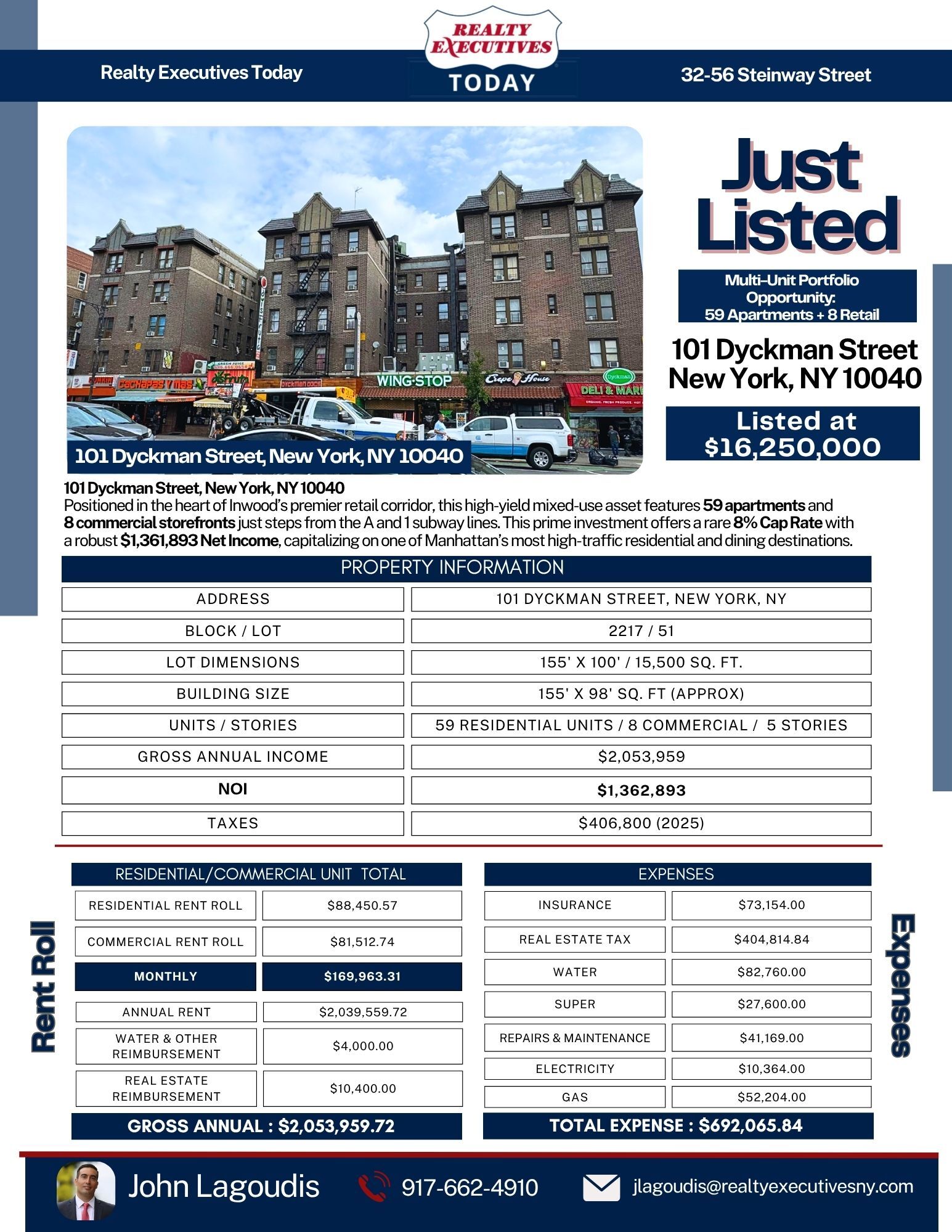 101-111 Dyckman St, New York, NY for Sale