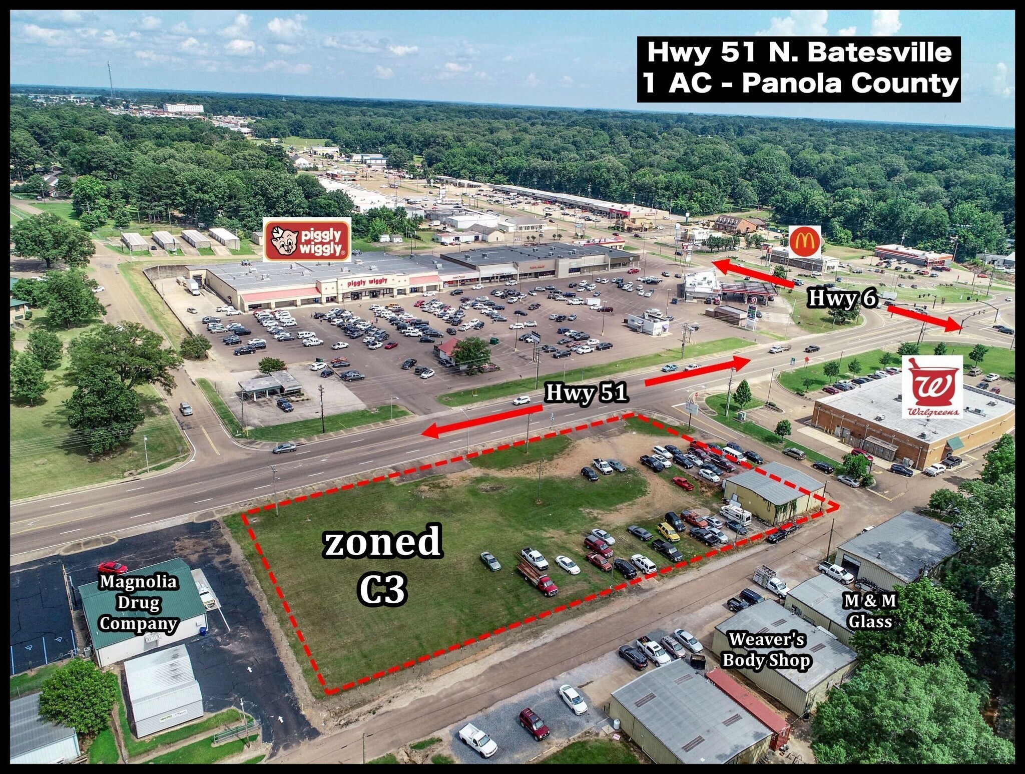 624 Hwy 6/Mississippi 278, Batesville, MS for Sale