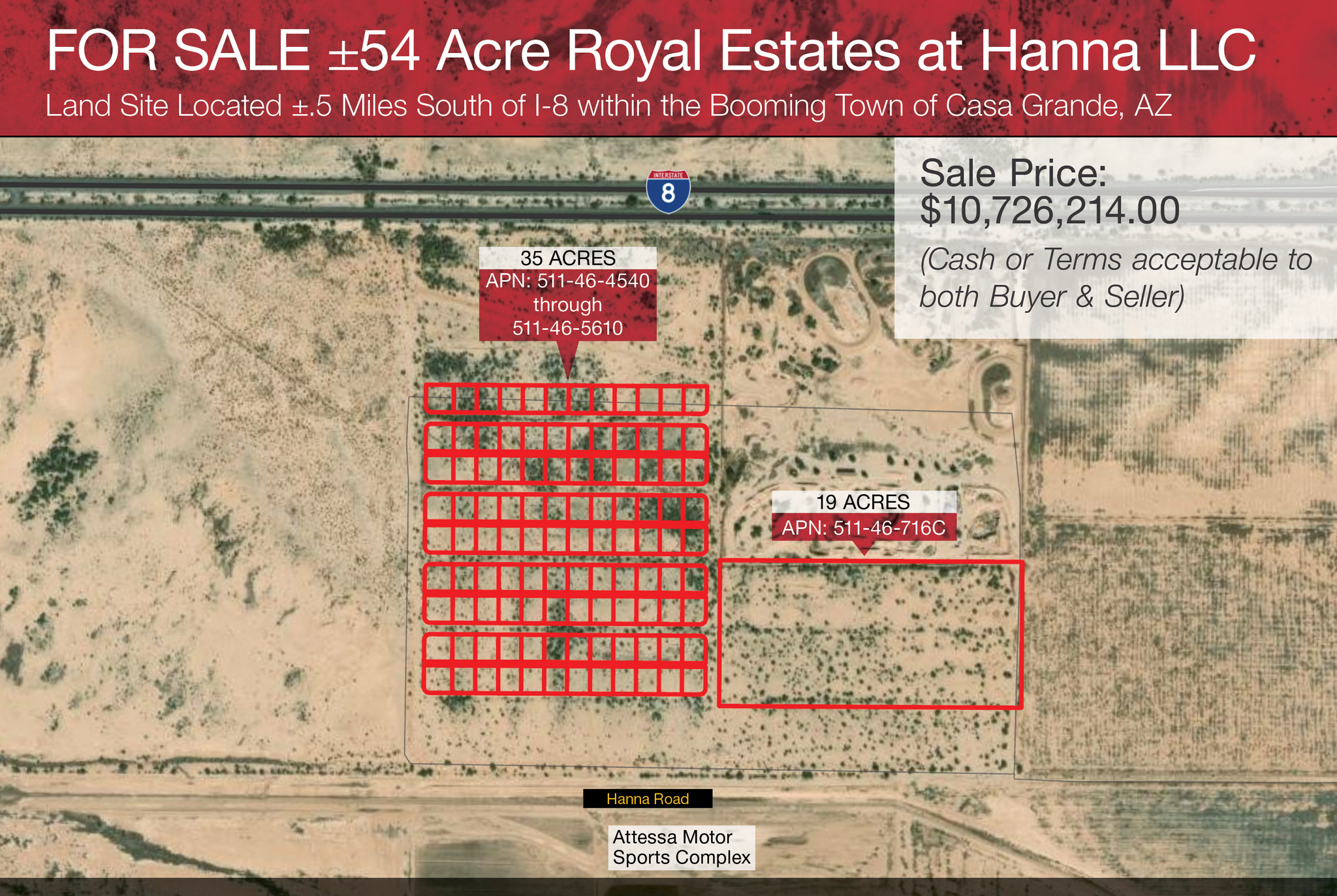 Hanna Rd & Palomas Dr, Casa Grande, AZ for Sale