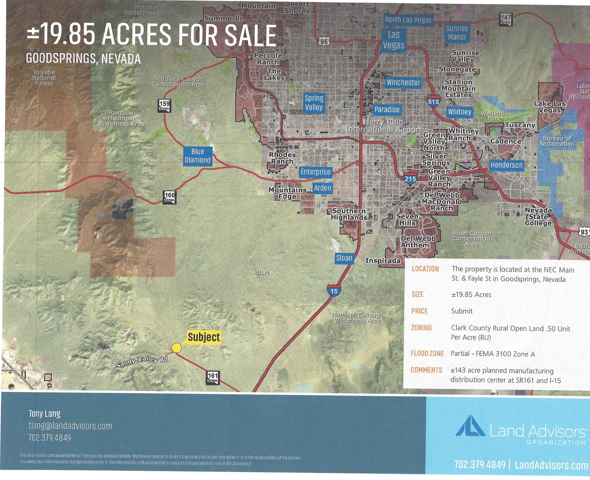 Main ST @ Fayle St, Goodsprings, NV for Sale