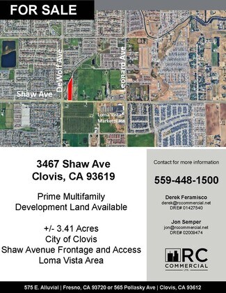 Clovis, CA Residential Land - 8062 Shaw Avenue