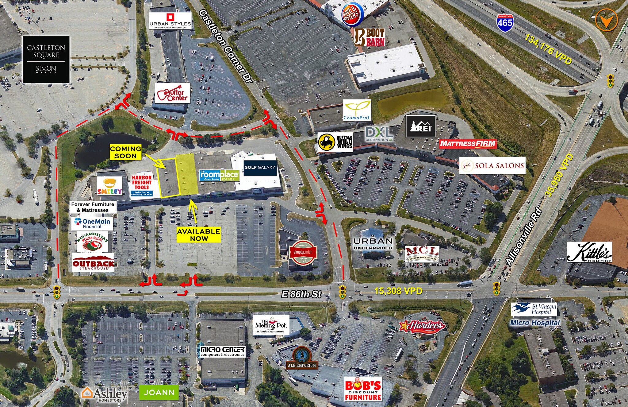 5612-5769 Castleton Corner Ln, Indianapolis, IN for Rent