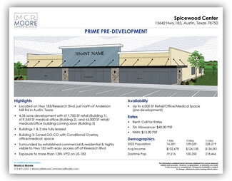 Austin, TX Office, Office/Medical, Retail - 13642 N Highway 183