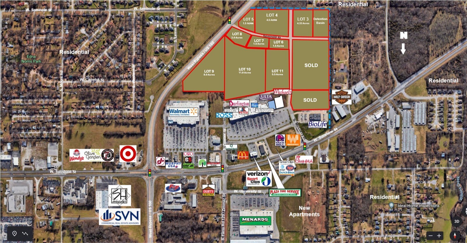 3600 W Sunshine St, Springfield, MO for Sale