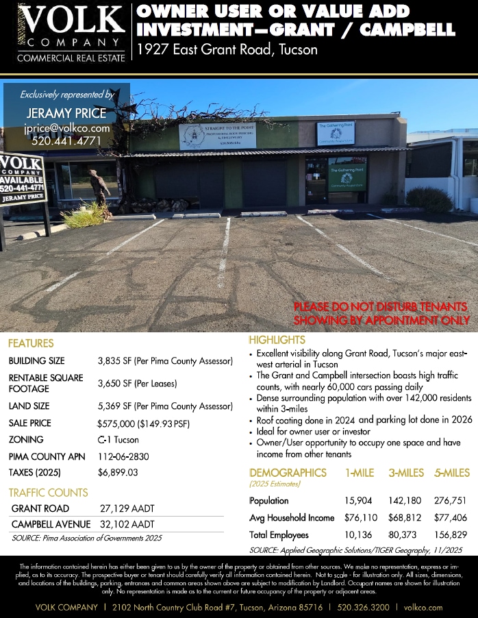 1927 E Grant Rd, Tucson, AZ for Sale