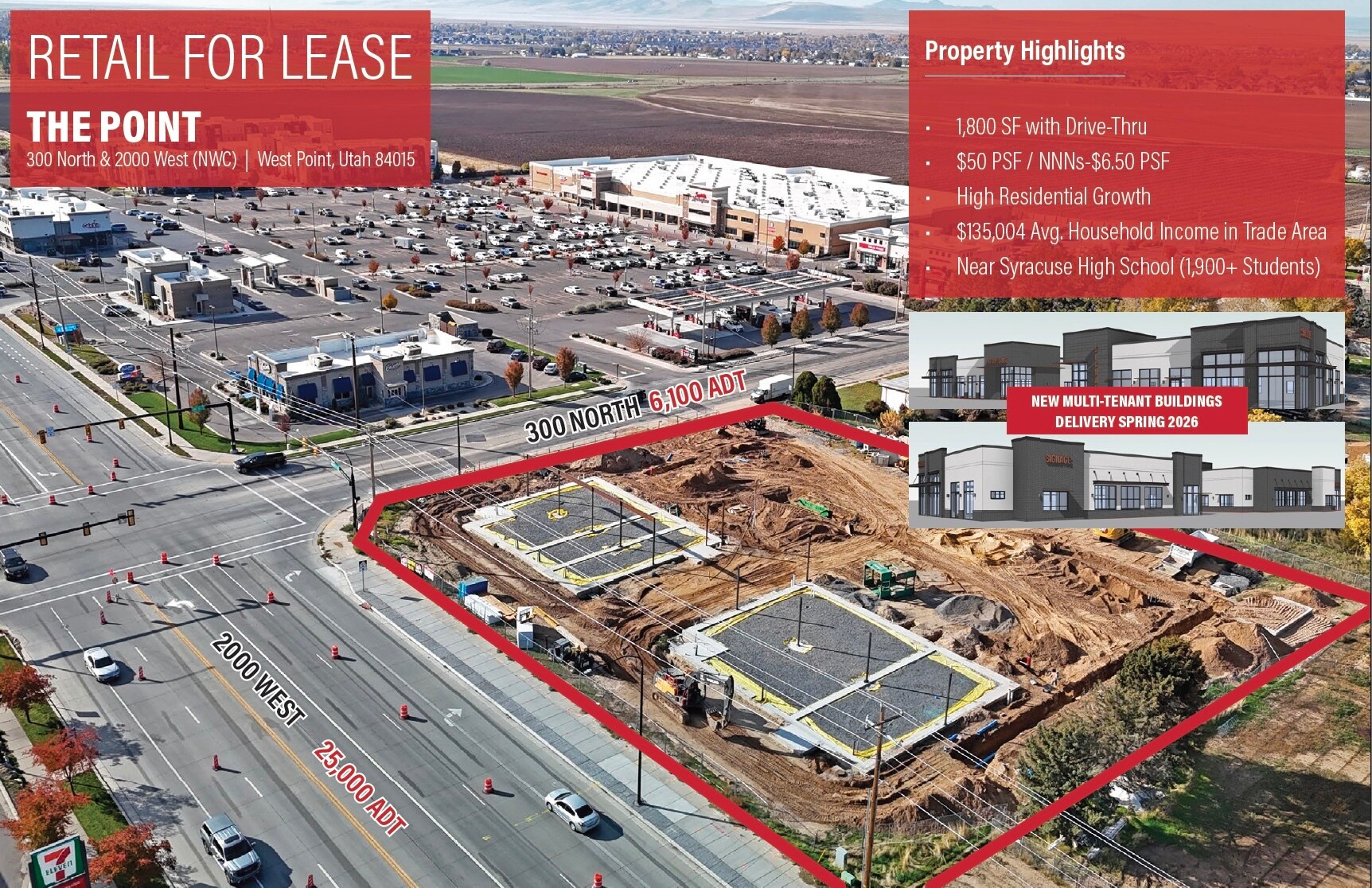 NWC 300 N 2000 W, West Point, UT for Rent