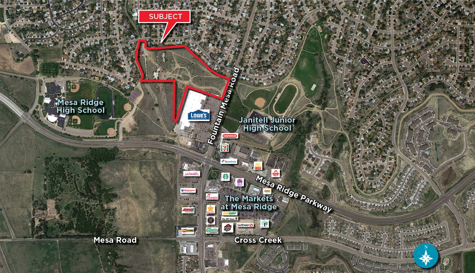 NWC of Fountain Mesa Rd & Mesa Ridge Pkwy, Fountain, CO for Sale