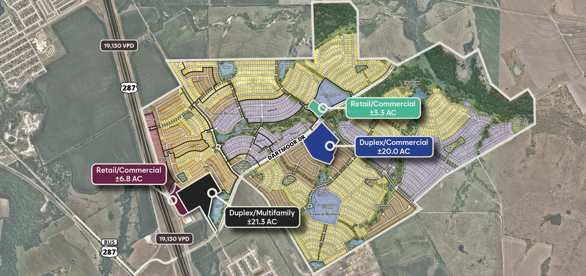 Hwy 287 & Dartmoor Dr, Waxahachie, TX for Sale