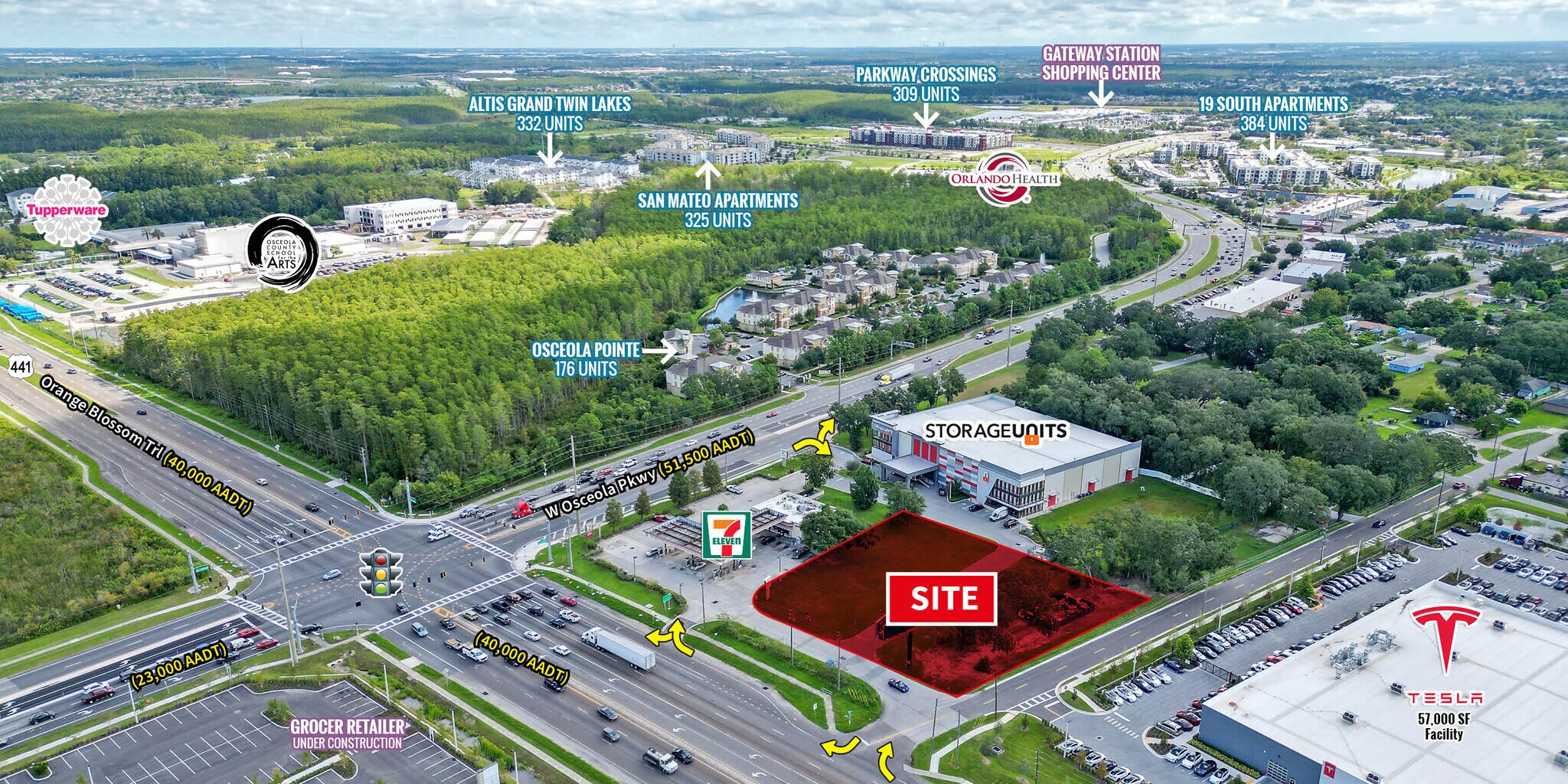 Sec Of Osceola Parkway & Orange Blossom Trl, Kissimmee, FL for Rent