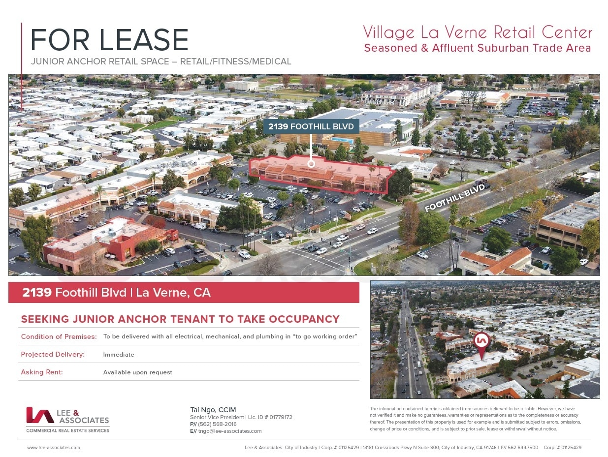 21052145 Foothill Blvd La Verne, CA 91750 Shopping Center Property