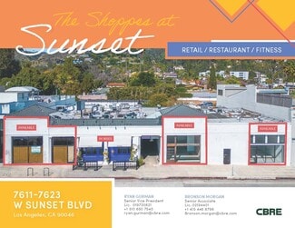 Los Angeles, CA Retail - 7611-7623 W Sunset Blvd Los Angeles, CA Retail - 7611-7623 W Sunset Blvd