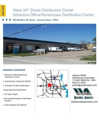 Houston, TX Industrial - 904-932 W 34th St Houston, TX Industrial - 904-932 W 34th St