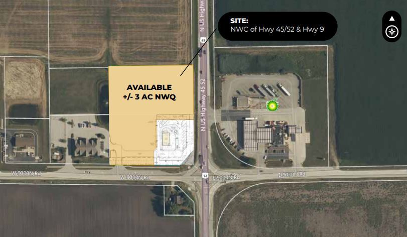 NWC Hwy 45/52 & Hwy 9, Manteno, IL for Rent