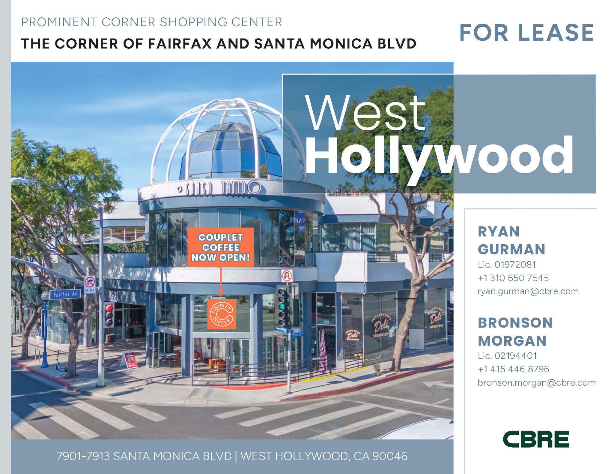 7901-7913 Santa Monica Blvd, West Hollywood, CA for Rent