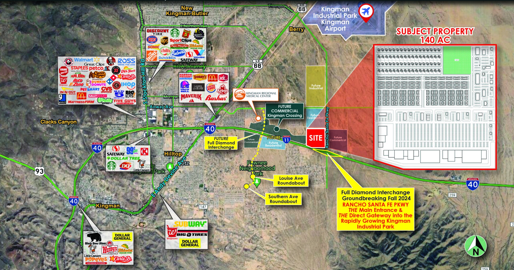 NWC of Rancho Santa Fe Parkway & I-40, Kingman, AZ for Sale