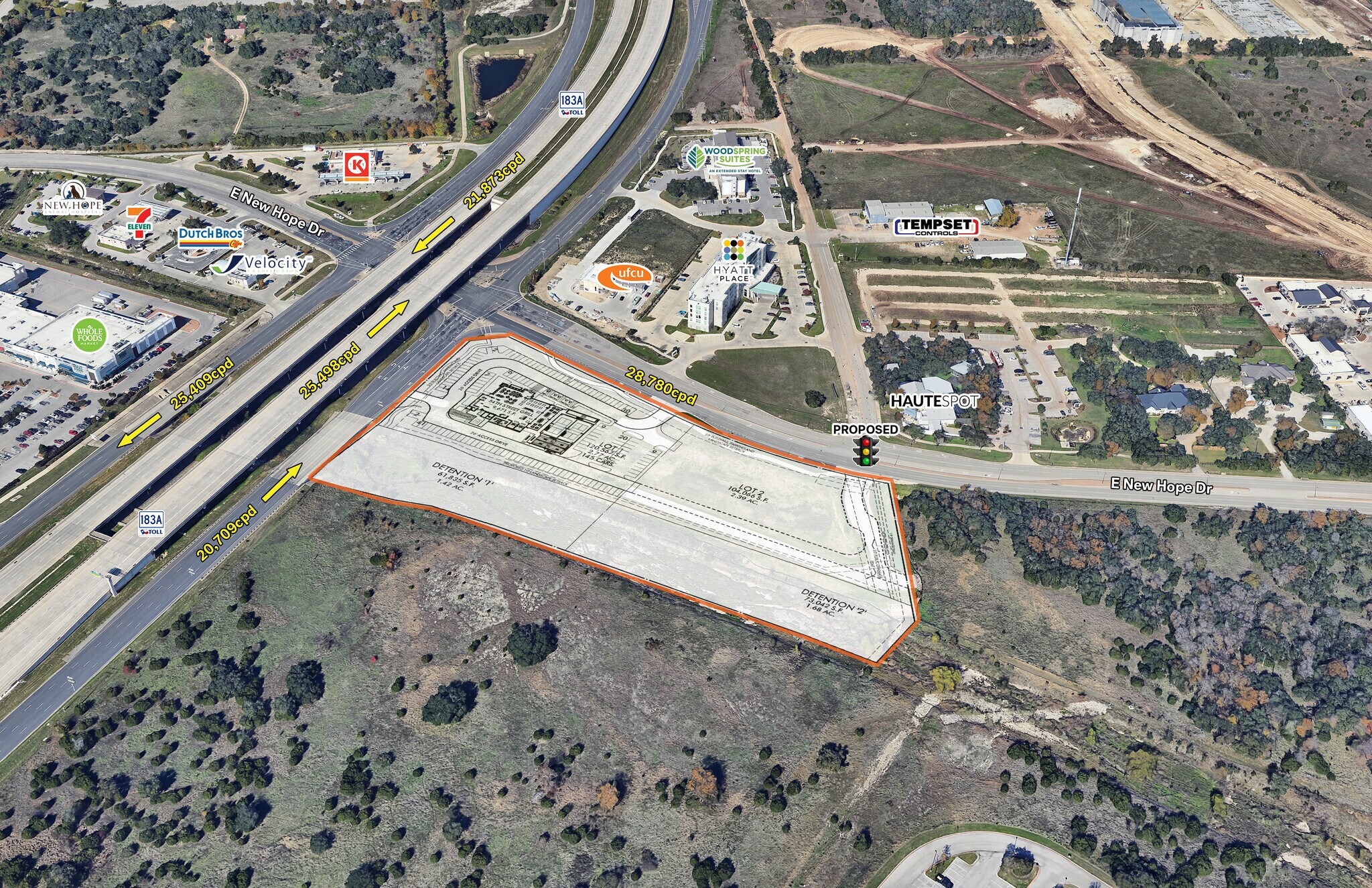 Hwy 183A & New Hope Dr, Cedar Park, TX for Rent