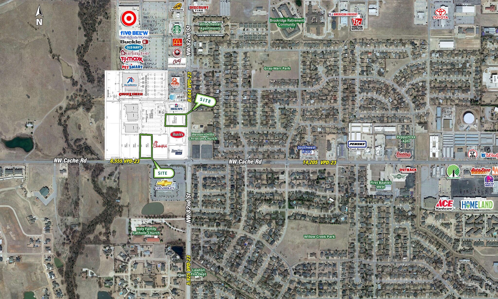 NWQ of NW Cache Rd & NW 82nd St, Lawton, OK for Rent