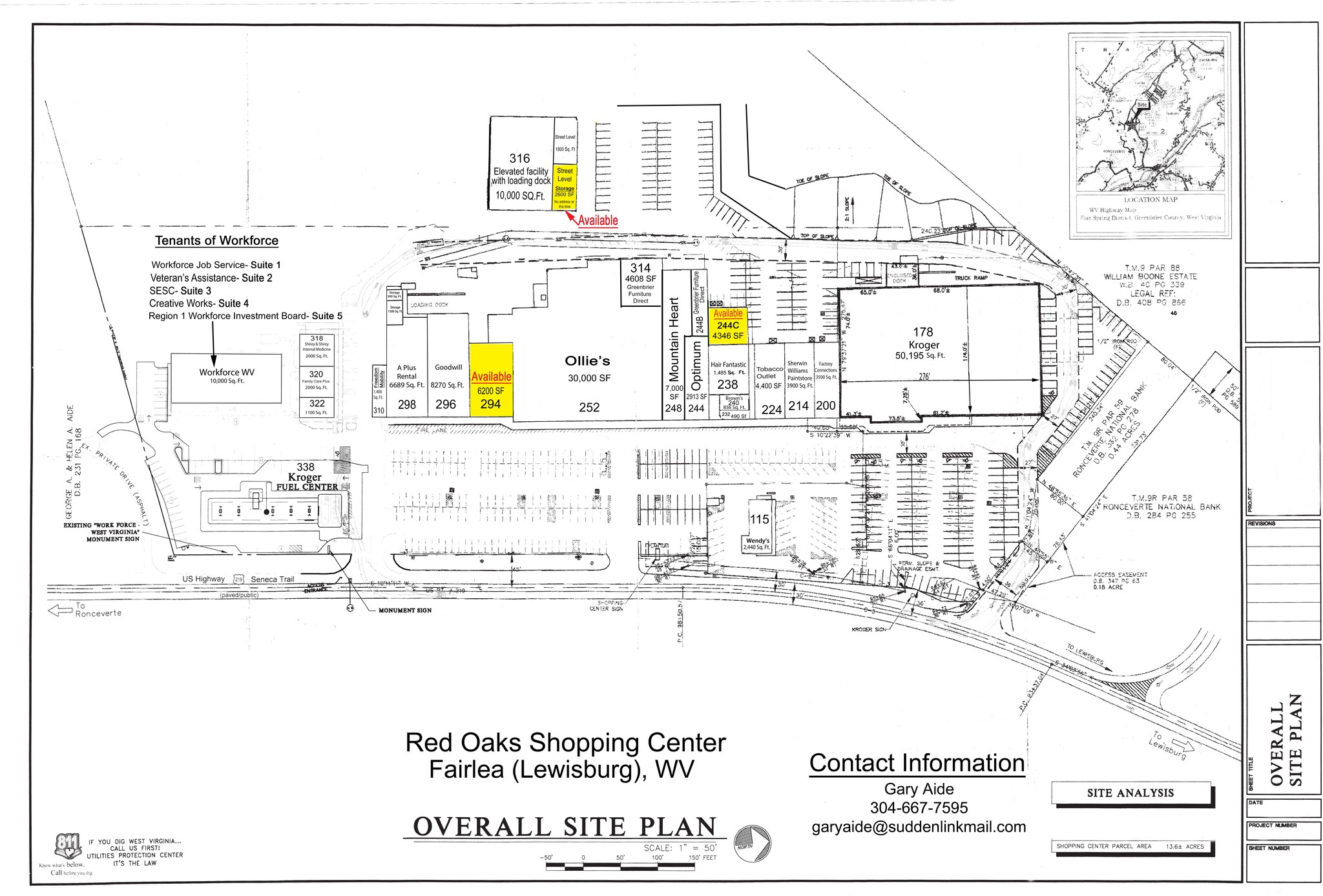 252 Red Oaks Shopping Ctr, Lewisburg, WV for Rent