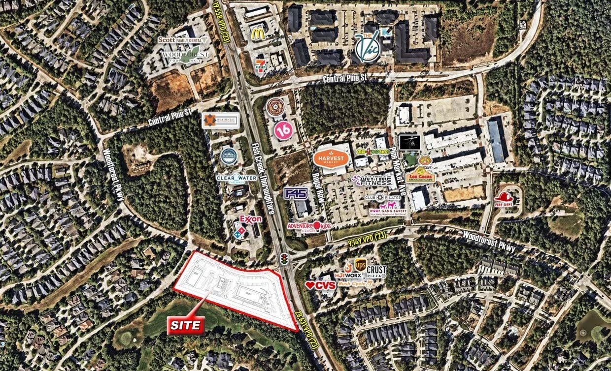 SWC of Fish Creek Thoroughfare and Woodforest Pkwy, Montgomery, TX for Rent