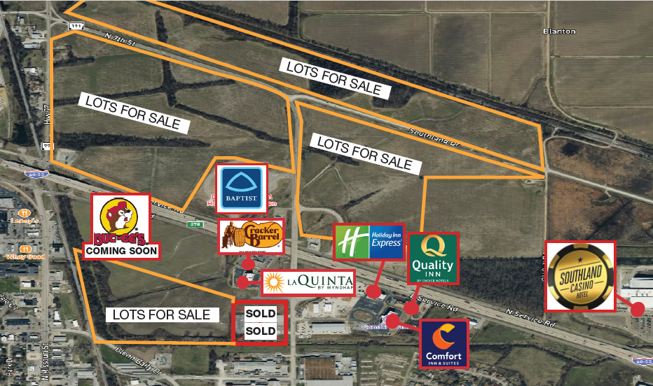 I-55 & I-40 @ 7th St, West Memphis, AR for Sale