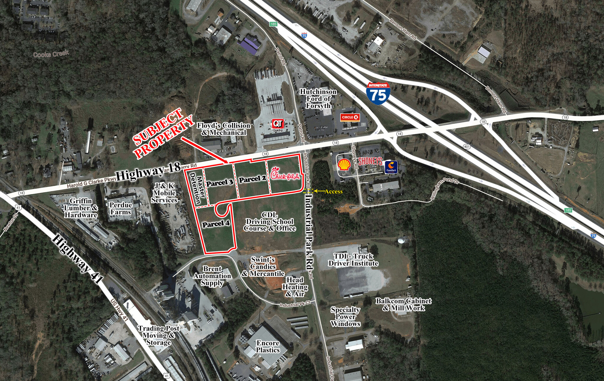 Interstate 75 & GA Hwy 18, Forsyth, GA for Sale