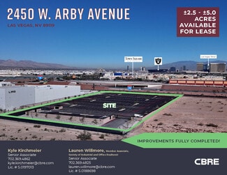 Las Vegas, NV Commercial Land - 2450 W. Arby Avenue Las Vegas, NV Commercial Land - 2450 W. Arby Avenue