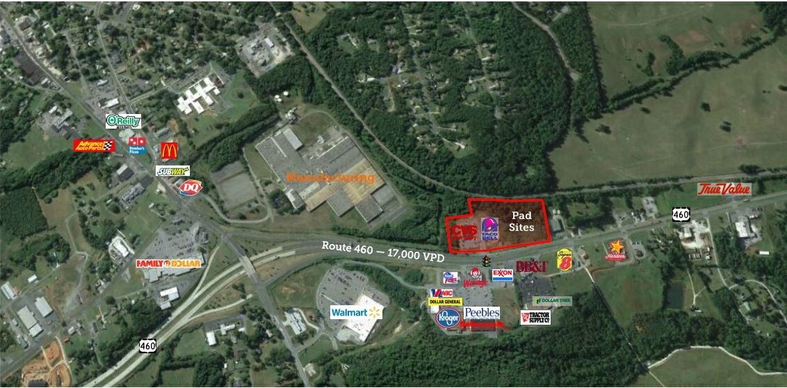 Route 460, Appomattox, VA for Sale