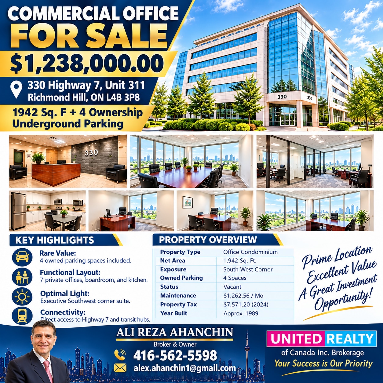 330 E Hwy-7, Richmond Hill, ON for Sale