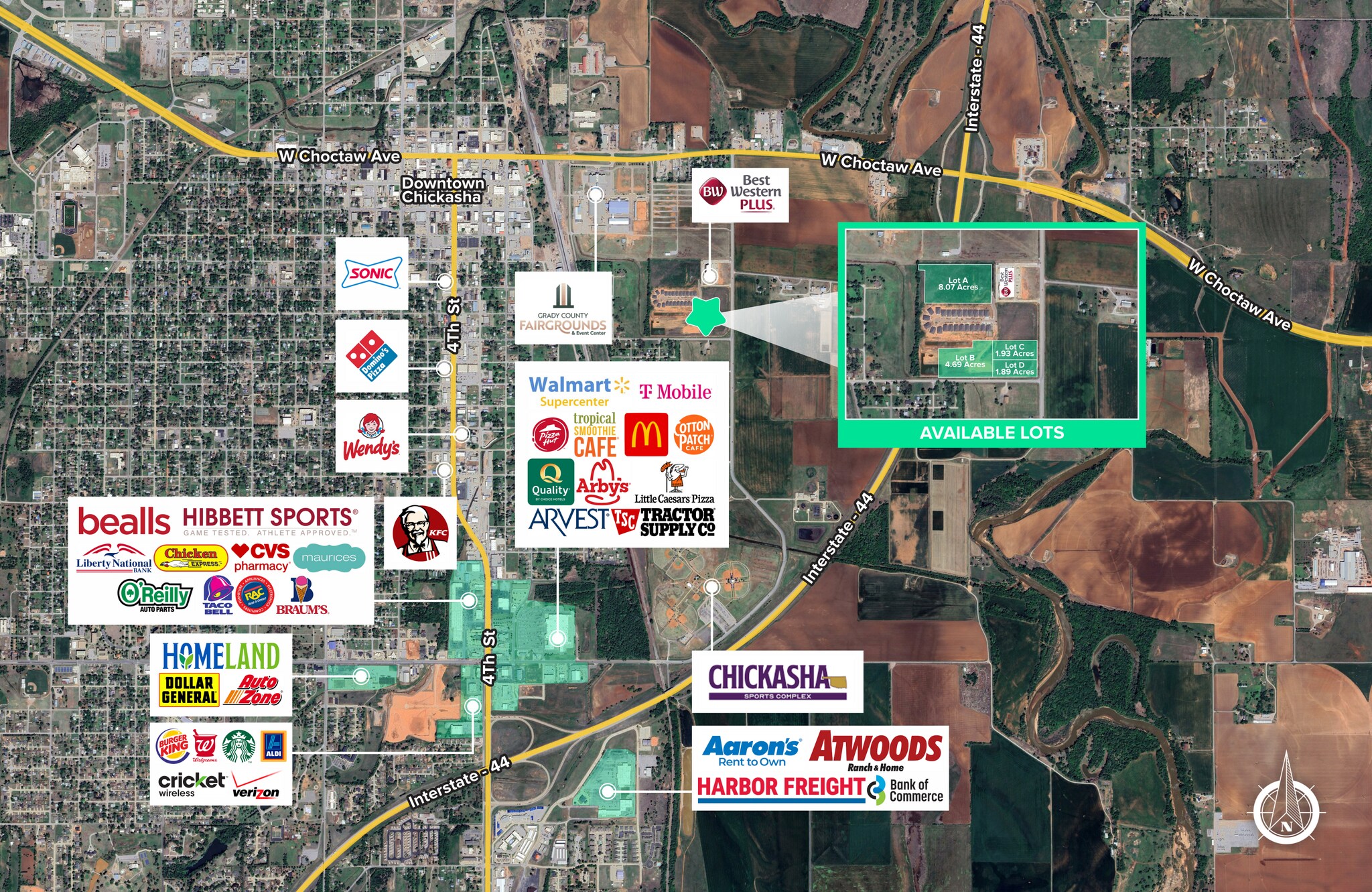 Ada Sipuel Ave & Grand Ave, Chickasha, OK for Sale