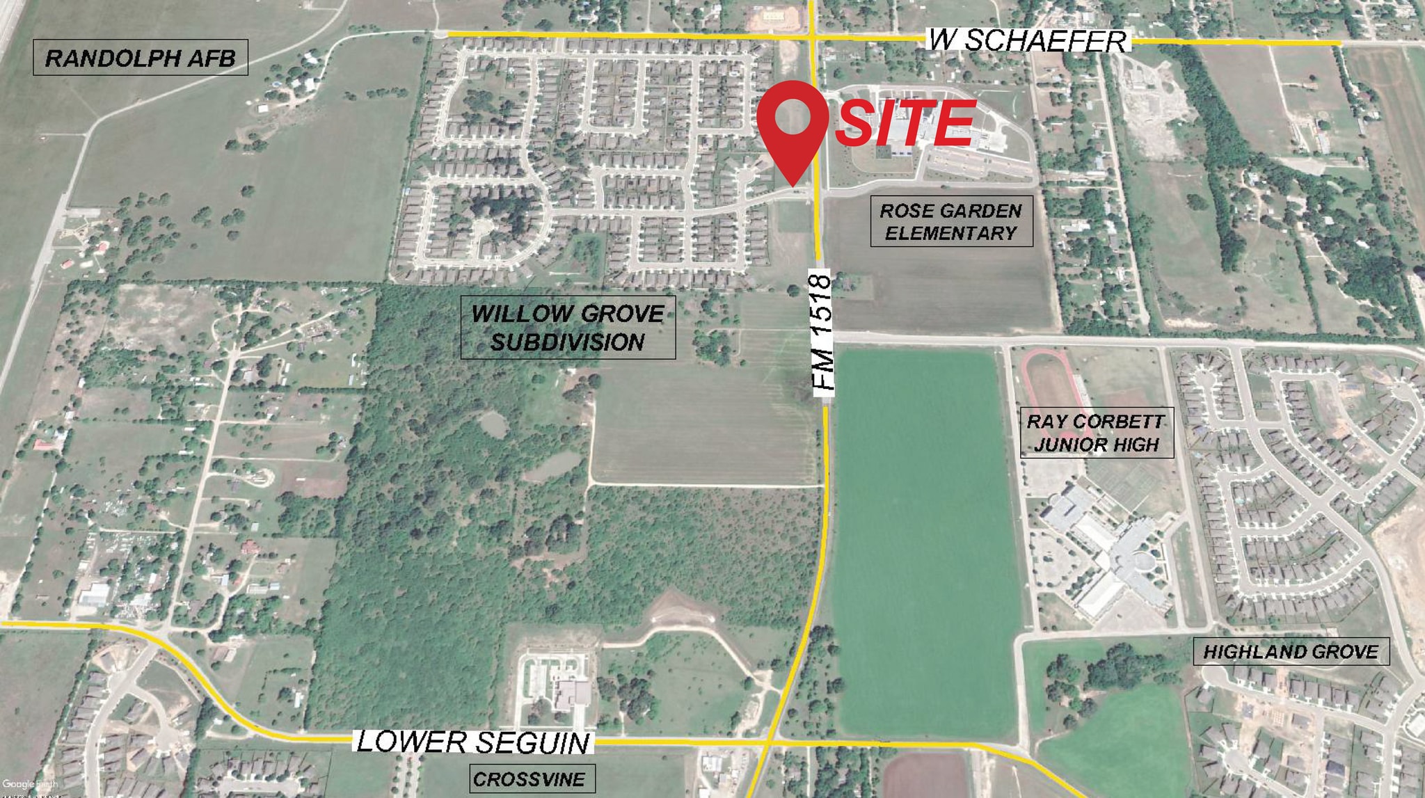 FM 1518 @ Arbor Park Lane, Schertz, TX for Sale