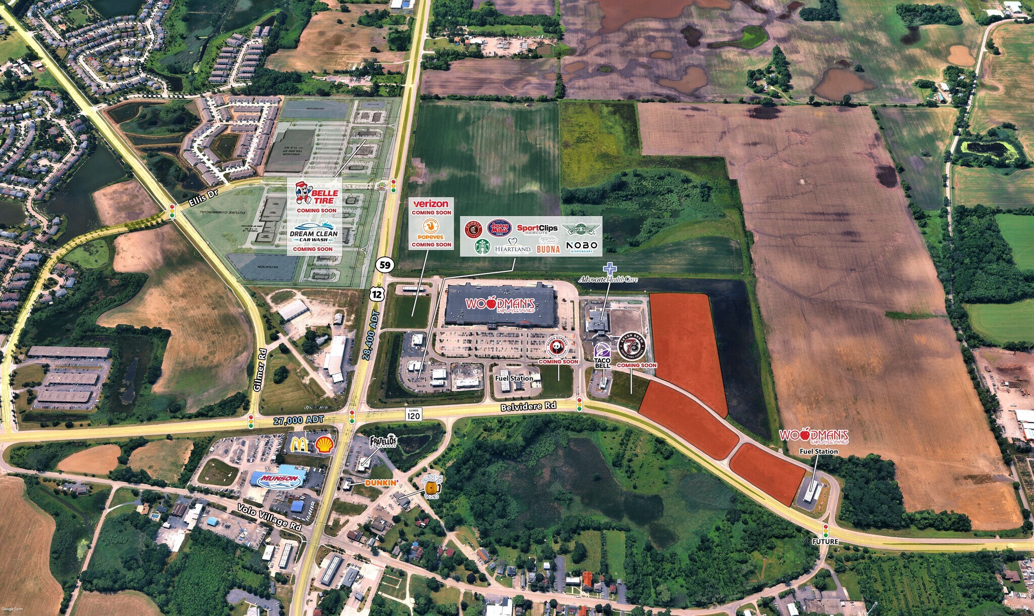 US Route 12 @ Route 120, Lakemoor, IL for Rent