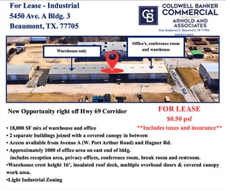 Beaumont, TX Industrial - 5450 Ave A. Bldg. 3 Beaumont, TX Industrial - 5450 Ave A. Bldg. 3
