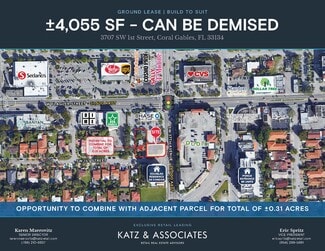 Coral Gables, FL Commercial Land - 3707 SW 1st St Coral Gables, FL Commercial Land - 3707 SW 1st St
