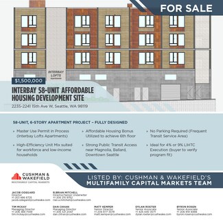 Seattle, WA Residential Land - 2235-2241 15th Ave W