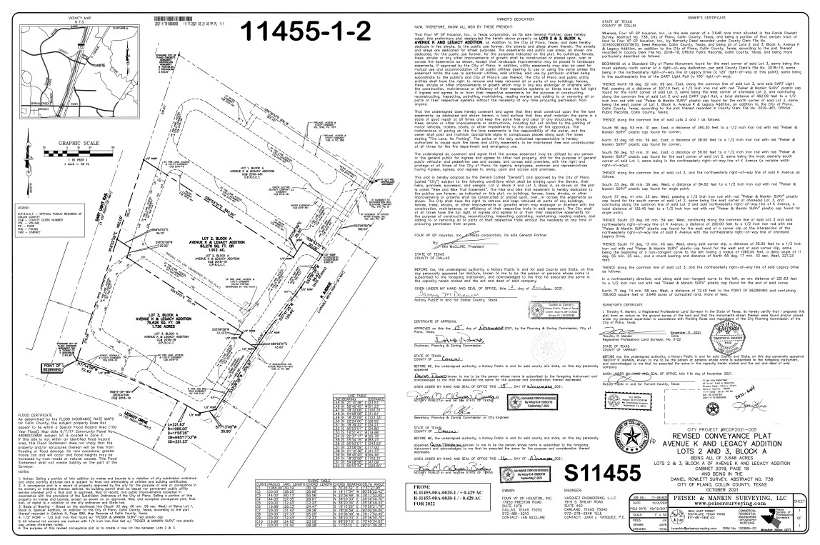 NEQ Legacy Dr & K Ave, Plano, TX for Sale