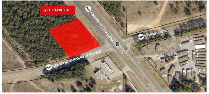 Highway 87 & Hickory Hammock Milton 1.5-Acre rd, Milton, FL for Sale