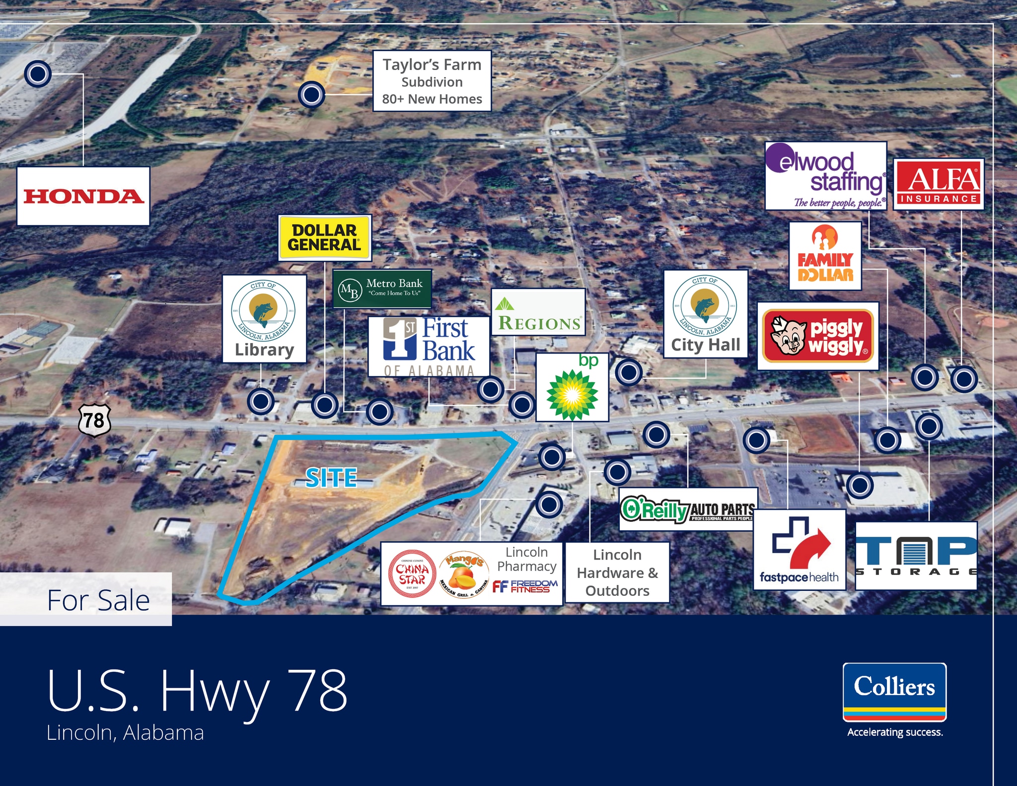 Hwy 78 & Magnolia St, Lincoln, AL for Sale