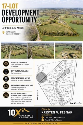 Claremont, NC Commercial Land - 1727 Boggs rd