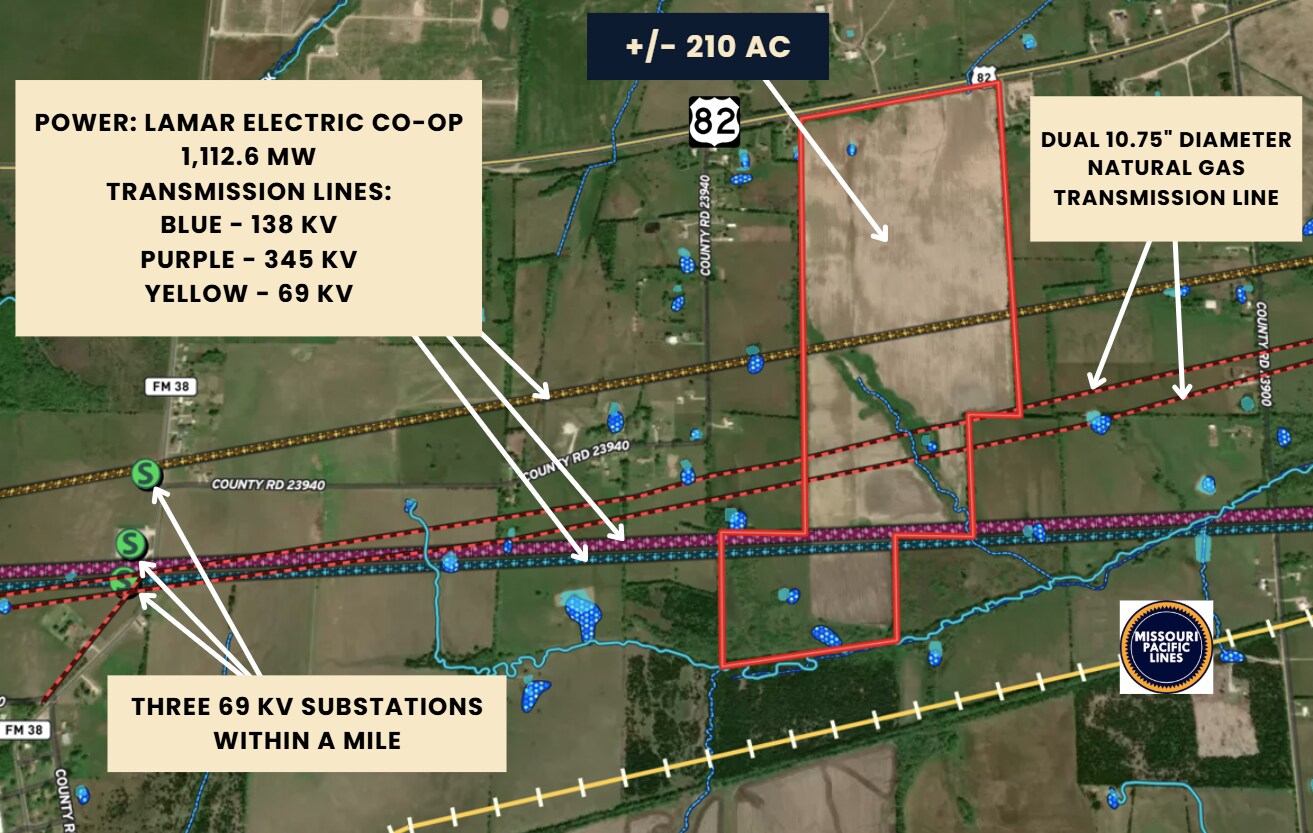 210 Acres on Hwy 82, Brookston, TX for Sale