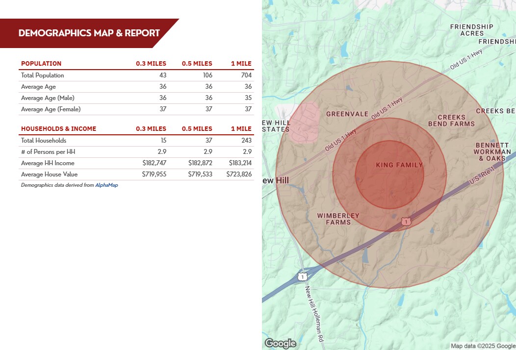 0 & 3429 Bosco Rd, New Hill, NC for Sale