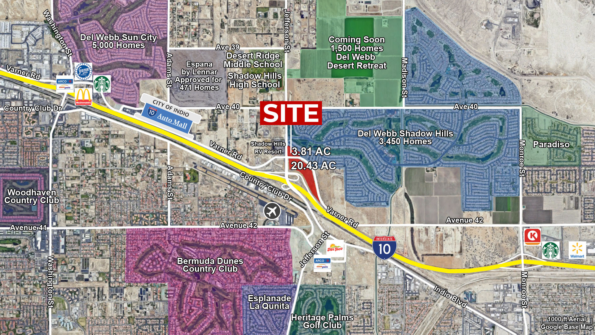 Jefferson St & I-10 Offramp, Indio, CA for Sale