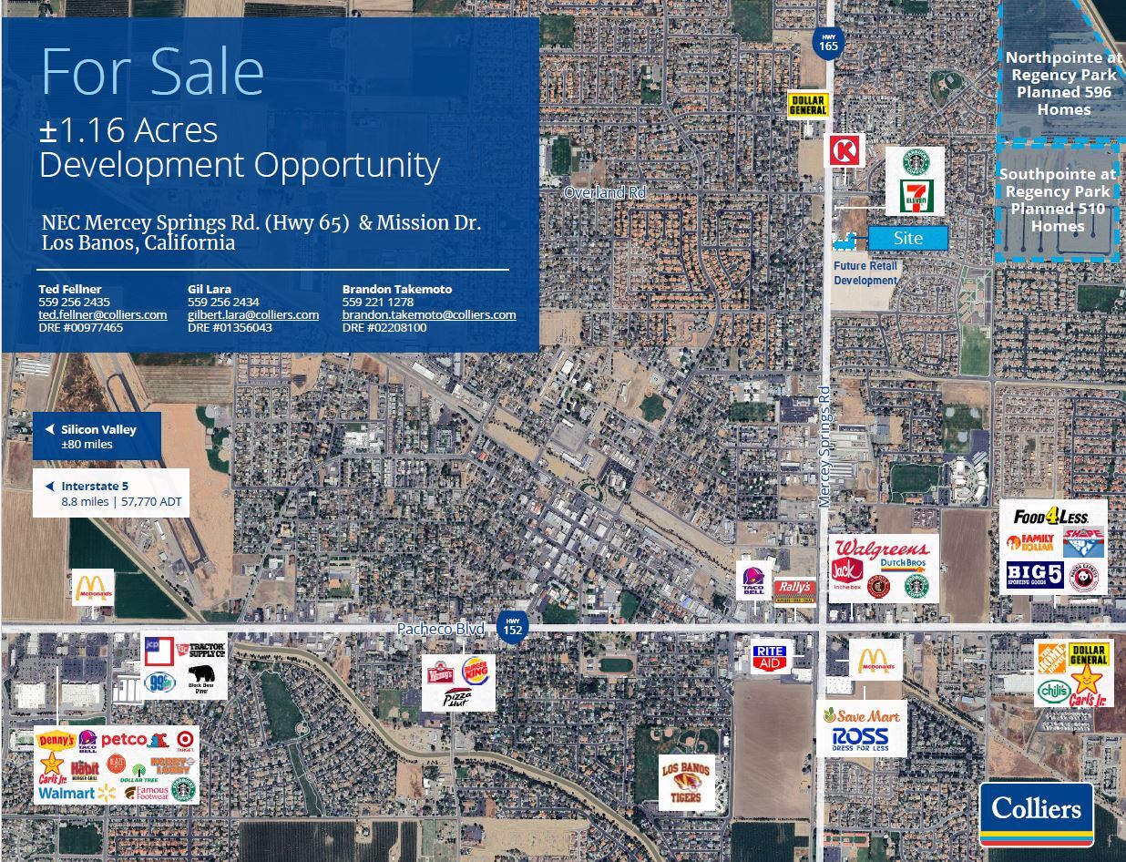 NEC Mission Dr N Mercey Springs Rd, Los Banos, CA for Sale