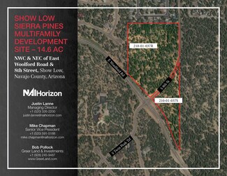 Show Low, AZ Residential Land - NWC & NEC of East Woolford Rd St @ S 8th St