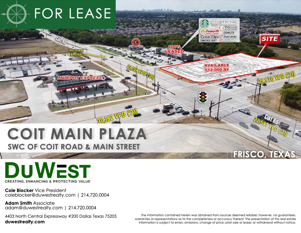 SWC of Coit Rd & Main St, Frisco, TX for Rent
