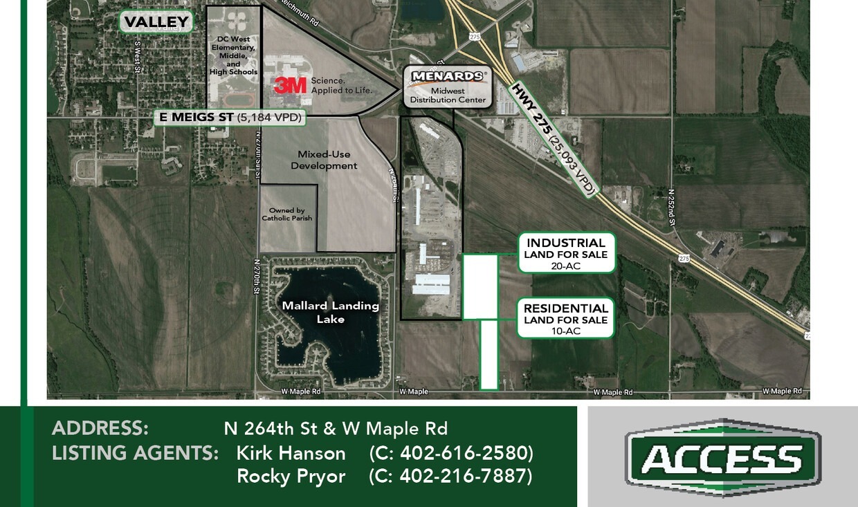 N 264th Street & W Maple Road, Valley, NE for Sale