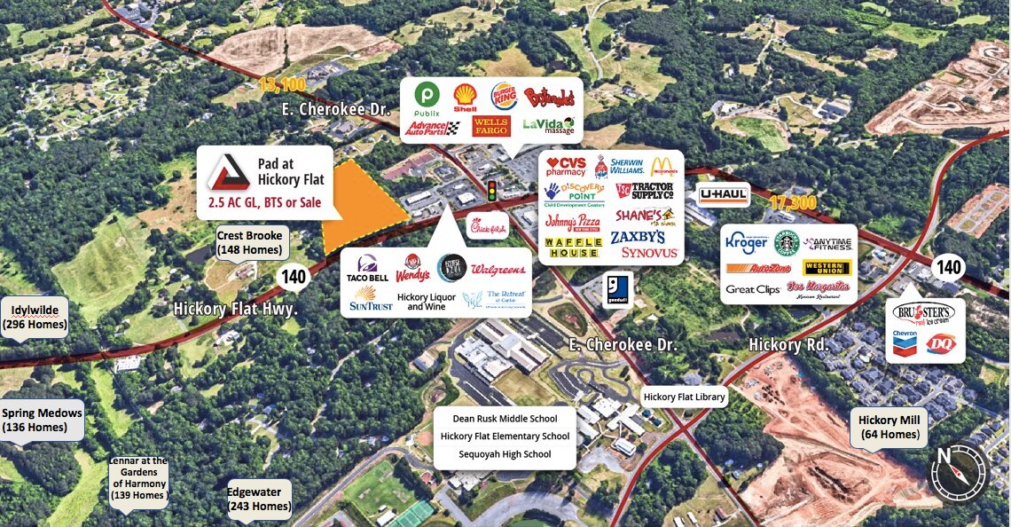 6103 Hickory Flat Highway Canton, GA 30115 Land Property for Lease on